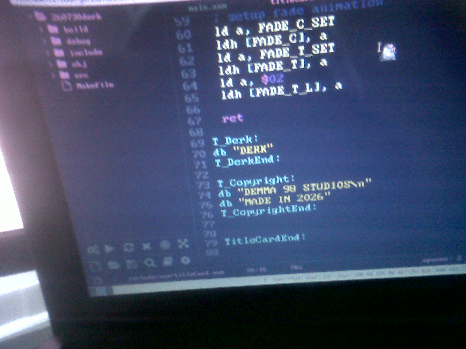 derk assembly code